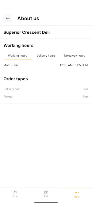 Superior Crescent Deli Screenshot 1
