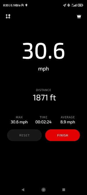 Recording routes Speedometer Screenshot 1