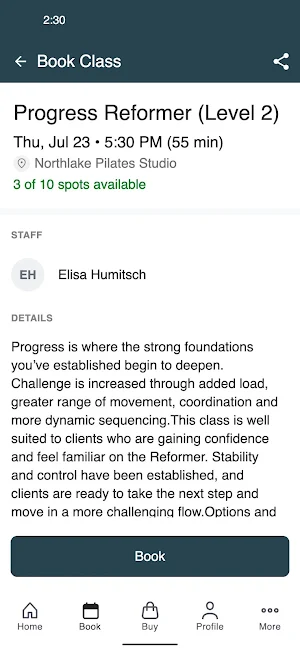 Northlake Pilates Studio Screenshot 2