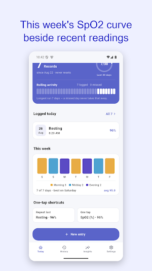 SpO2 Log: Pulse Ox Diary Screenshot 3