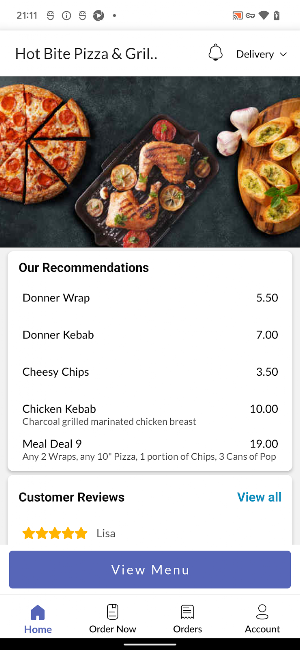 Hot Bite Pizza & Grill House Screenshot 1