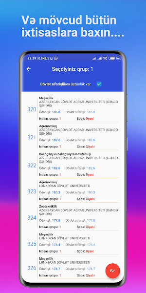 Ixtisas seç 2020 Screenshot 2