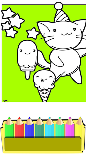 Kawaii coloring book for kids Screenshot 0
