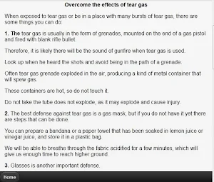 first aid exposed to tear gas Screenshot 1
