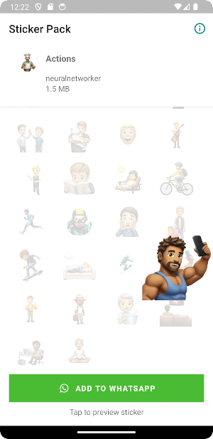 Actions WAStickerApps Screenshot 0