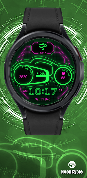 NeonCycle watch face Screenshot 3