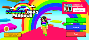 Rainbow Obby Parkour Screenshot 0