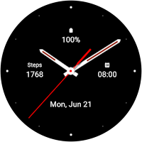 Black Z Analogue Watch Face