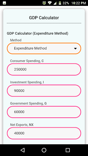 GDP Calculator Screenshot 0