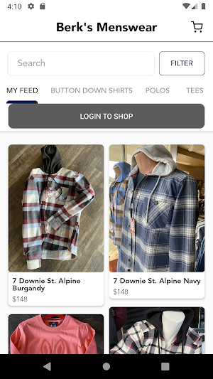 Berk's Menswear Screenshot 1