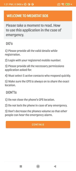 Medistat Seizure SOS App Screenshot 2