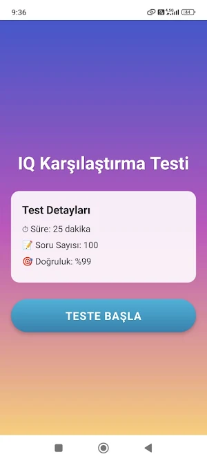 IQComparer(IQ Ve Zeka Testi) Screenshot 0