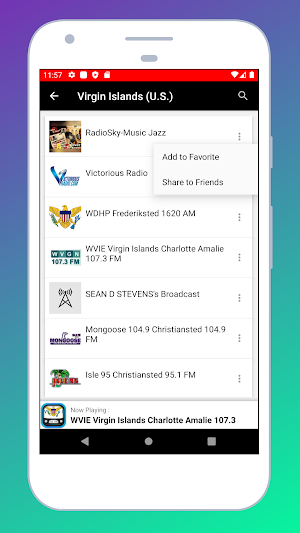 Radio US Virgin Islands FM App Screenshot 2