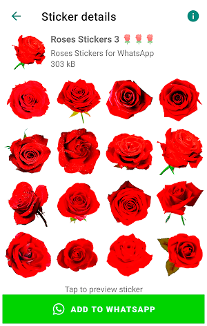 Roses Stickers for WhatsApp Screenshot 1