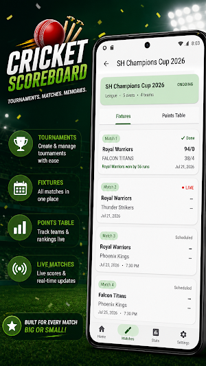 Cricket Scoreboard & Scorer Screenshot 2