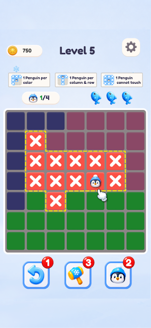 Find the Penguin: Logic Puzzle Screenshot 0