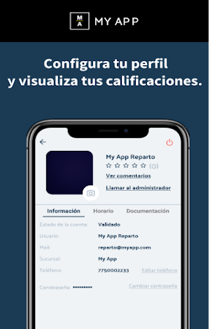 MyApp Reparto Screenshot 1