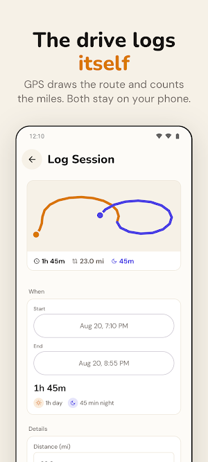 Teen Driving Log: Permit Hours Screenshot 1