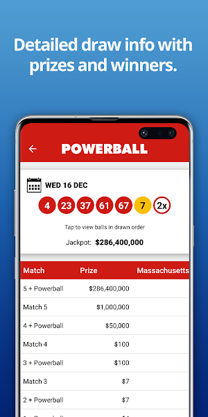 Massachusetts Lotto Numbers Screenshot 1