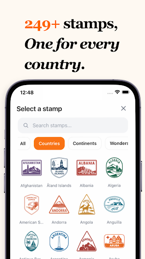 Stampie: Travel Tracker & Map Screenshot 1