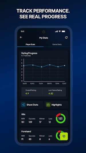 Padel Ratings And Stats Screenshot 1