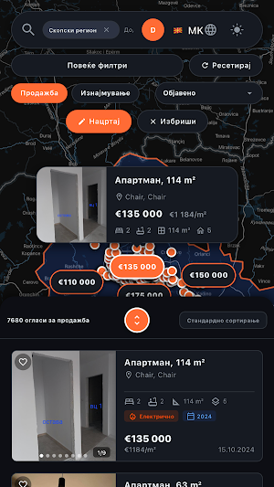 Oglasy — Real Estate Map Screenshot 2