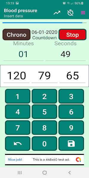 Blood Pressure Register Screenshot 2