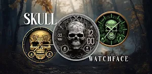 Skull Watchface: Wear OS Watch Screenshot 3