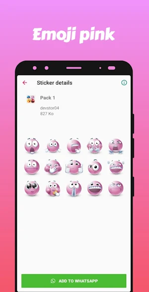 Emoji 3D color sticker Screenshot 1