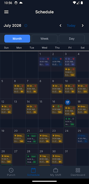 Heeges Schedule Screenshot 1