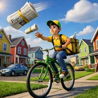 Newspaper Delivery Boy Game 3d