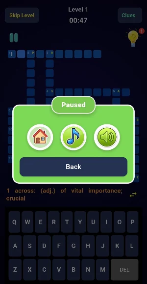Crossword for WordMasters Screenshot 1