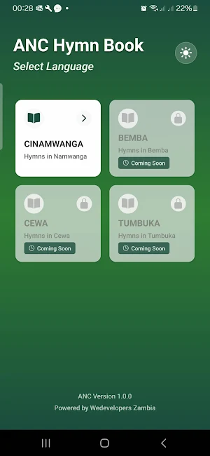 ANC Hymn Book Screenshot 1