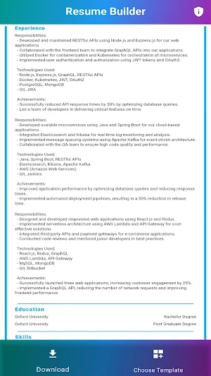 Resume Builder Professional CV Screenshot 1