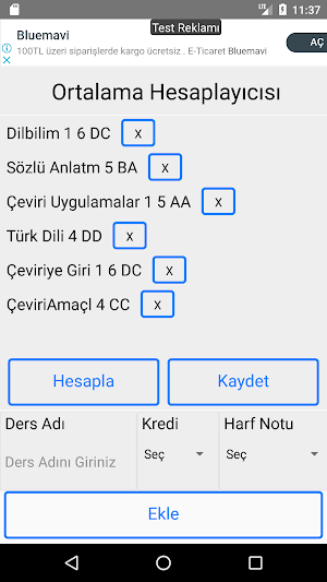 Ortalama Hesaplama Screenshot 0