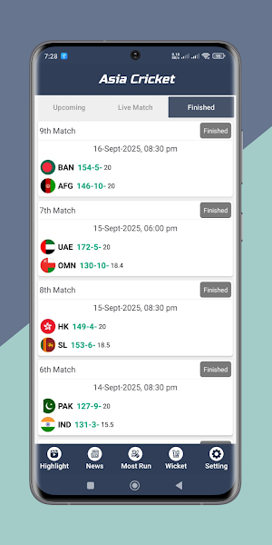 Asia Cup 2025 Live Score Screenshot 1