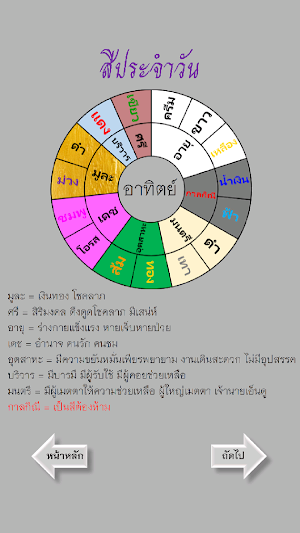 สีมงคลประจำวัน Screenshot 1