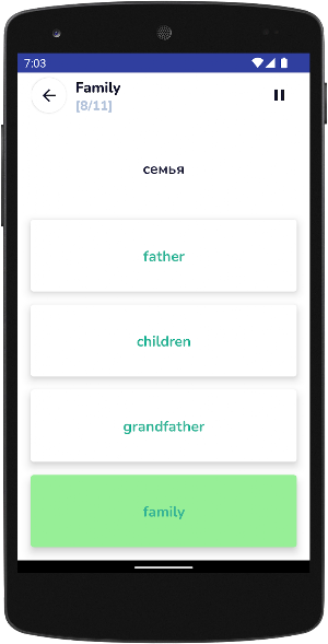 Starter Russian Vocabulary Screenshot 2