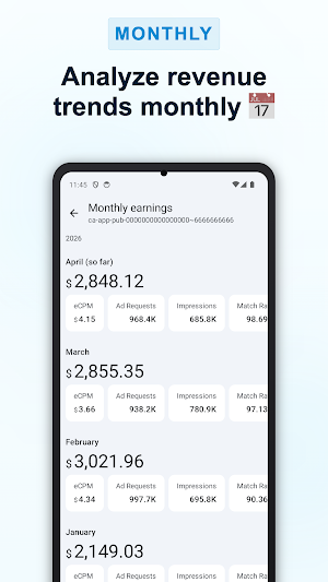 AdMonitor: Dashboard for AdMob Screenshot 3