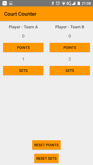 Score keeper app Court counter Screenshot 0