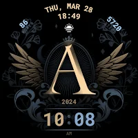 Dark Alphabet Watch Face 098