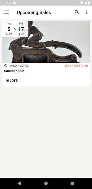 Brooks Auction Screenshot 0