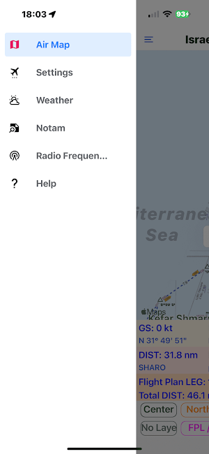 Air Map Israel Screenshot 1