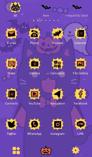 Cute Wallpaper Black Halloween Cat Theme Screenshot 2