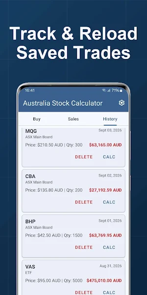 Australia Stock Calculator Screenshot 2