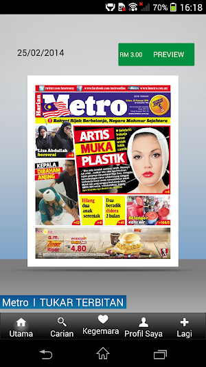 Harian Metro ePaper Screenshot 0