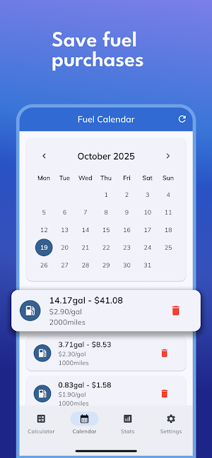 Fuel Cost Calculator Screenshot 3