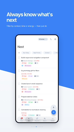 NextThing: GTD To-Do List Screenshot 3