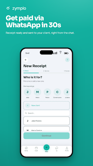 Zymplo · Get Paid on WhatsApp Screenshot 1