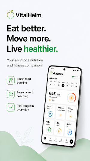 VitalHelm: AI Calorie Counter Screenshot 0